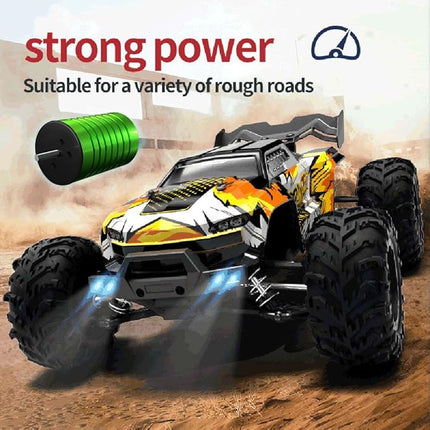 X-Verse 16102PRO 1:16 Fast Brushless RC Car for Adults, Max 50 mph, 4X4Off Road Remote Control Truck, 4WD High Speed Drift RC Car, All Terrain RC Truggy(3 Battery)