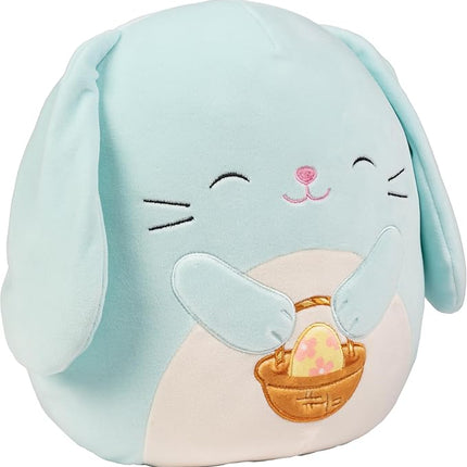 Squishmallows Original 10-Inch Buttons The Blue Easter Bunny - Official Jazwares Plush - Collectible Soft Squishy Stuffed Animal Toy - Add to Your Squad - Gift for Kids, Girls & Boys