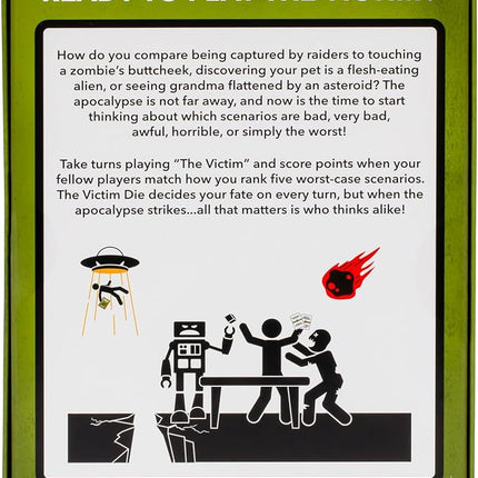 MOOSE GAMES The Worst-Case Scenario Card Game Apocalypse | Match How Players Rank Five Apocalyptic Scenarios from Bad to Worst | Score Points and Win! for Ages 14 to Adult for 3 to 6 Players