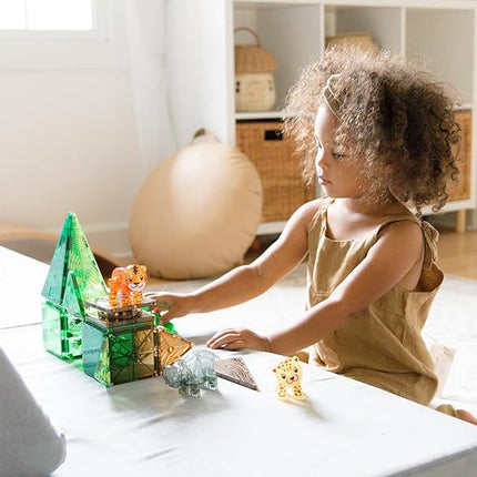 MAGNA-TILES Jungle Animals 25-Piece Magnetic Construction Set, The ORIGINAL Magnetic Building Brand