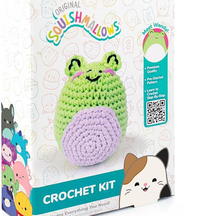 Squishmallows Original Wendy The Frog Crochet Kit, Includes Yarn, Crochet Hook, Starter Hooks, Step-by-Step Tutorials, Exclusive Crochet Kit, DIY Craft, Crochet Kits, Great Teen Gifts