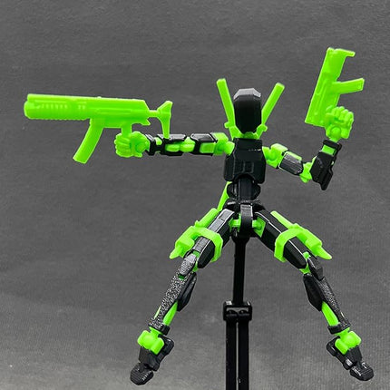 T13 Action Figure with Lots of Accessories,3D Printed Multi-Jointed Titan13 Figure,Black Dummy 13 Desktop Decorative Toy