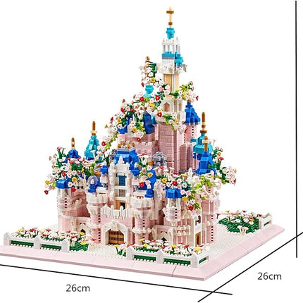 Architecture Castle with Flower Series Micro Blocks Building Sets for Adults and Teens, 4000+ PCS Bricks Building Blocks - Upgrade Version