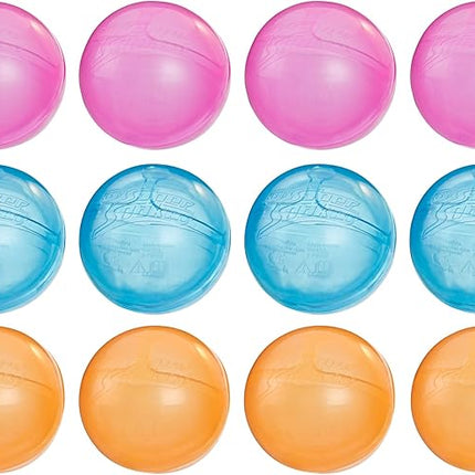 NERF Super Soaker Hydro Balls Party 12-Pack, Reusable Water Balloons, Water-Filled Balls Burst on Impact, Fast Refill, Outdoor Toy for Kids Ages 6 & Up