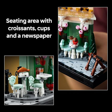 LEGO Icons French Café Paris Building Kit - DIY Set for Adults - Collectible Bedroom and Home Decor - Display for Home or Office - Gift for Birthday - 10362