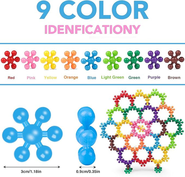 NEOACT 200PCS Building Blocks Kids Educational Building Toys Interlocking Plastic Connect Block Manipulatives for Preschool Kids Aged 3+, Creativity Kid Toy Classroom Kindergarten Toys