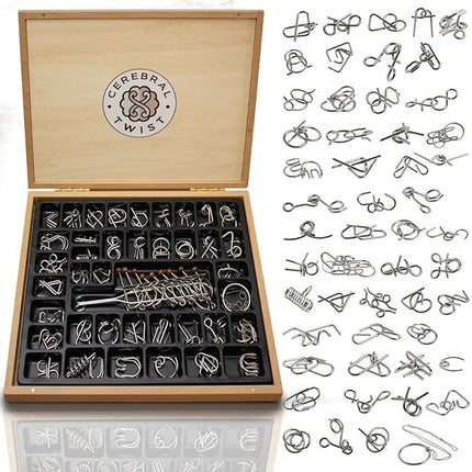 Wooden Brain Teaser Puzzles for Adults - Metal Puzzles for Adults - Metal Puzzles Brain Teasers