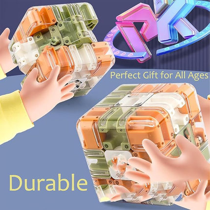 Large Labyrinth 3D Puzzles Maze Cube - Engaging Brain Teaser Toy, catalogto 3D Magic Cube Maze Ball Puzzles, Cultivate Logical Thinking for Adults Teens (2 pcs)