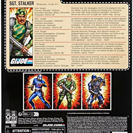 G.I. Joe Classified Series Retro Cardback SGT. Stalker, Collectible 6 Inch Action Figure with 8 Accessories