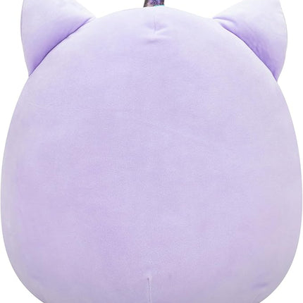 Squishmallows Original 14-Inch Analea Purple Tabby Caticorn with Fuzzy White Belly - Official Jazwares Large Plush