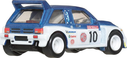 Hot Wheels Premium Car Culture Collectible Toy Car, 1:64 Scale Die-Cast '86 MG Metro 6R4, Hammer Drop Vehicle with Real Riders Tires
