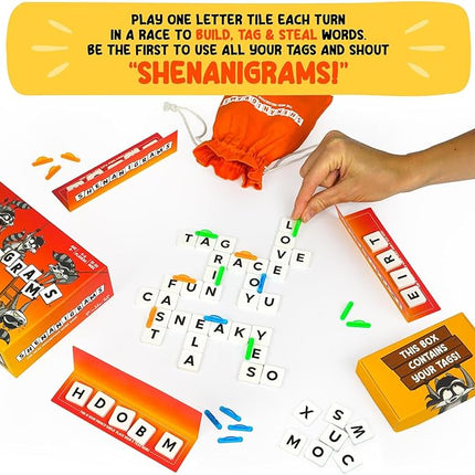 Shenanigrams! – The Mega-Mischievous Word Game! A Super Fun & Fast Family Party Game for Kids, Teens & Adults - Great for Travel, Couples & Family Board Games Night