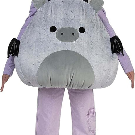 Kids Gio the Gargoyle Squishmallows Costume | Halloween Plush Tunic with Wings, Embroidered Details