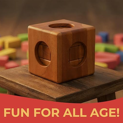 BSIRI Soma Puzzle Cube Wooden Toy Brain Teaser Desk Board Games Adults Master Block Christmas Mind Magic Kids Benders Wood Hand Cube Family Teens Boy Classic