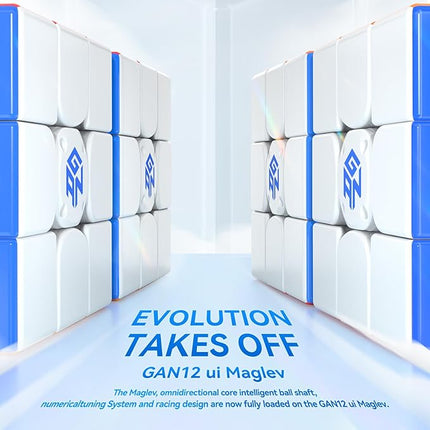 GAN 12 ui Maglev, Smart Speed Cube 3x3 with GAN PowerPod, Intelligent Magnetic Speedcube via Bluetooth Connected for Online Games/AI Training Puzzle Toys for Kids and Adults