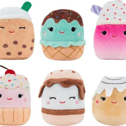 Squishville by Original Squishmallows Sweet Tooth Squad Plush - 2-Inch Bernice, Chanel, Cinnamon, Carmelita, Maya & Clara Plush - Toys for Kids