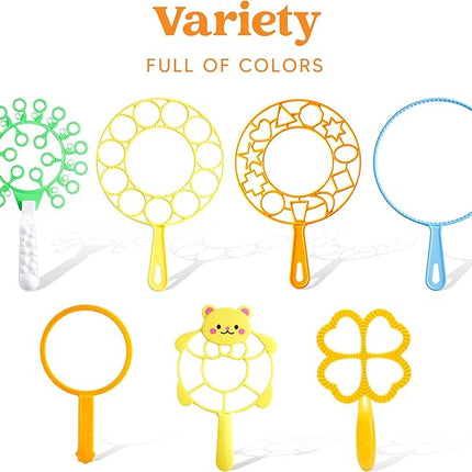 JOYIN 29 Pcs Big Bubble Wands Set, Giant Bubble Wand Bulk with Tray for Kids Outside Blowing, Toys for Summer Easter Party Favor Birthday Toddlers