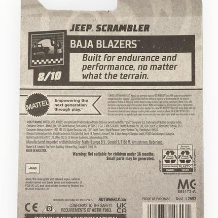 Hot Wheels Jeep Scrambler, Baja Blazers 8/10 [Gray] 233/250