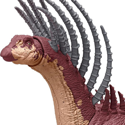 Mattel Jurassic World Gigantic Trackers Action Figure, Bajadasaurus Dinosaur Toy with Rampage Neck Attack, Evolution Spikes, Tail Whip & Digital Play