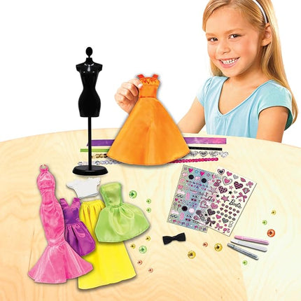 Barbie Be a Real Fashion Designer Neon Edition – DIY Dress-Up Craft Kit with Neon Fabrics & Accessories – Design Custom Outfits for Barbie Dolls – Gift for Creative Girls Ages 6+