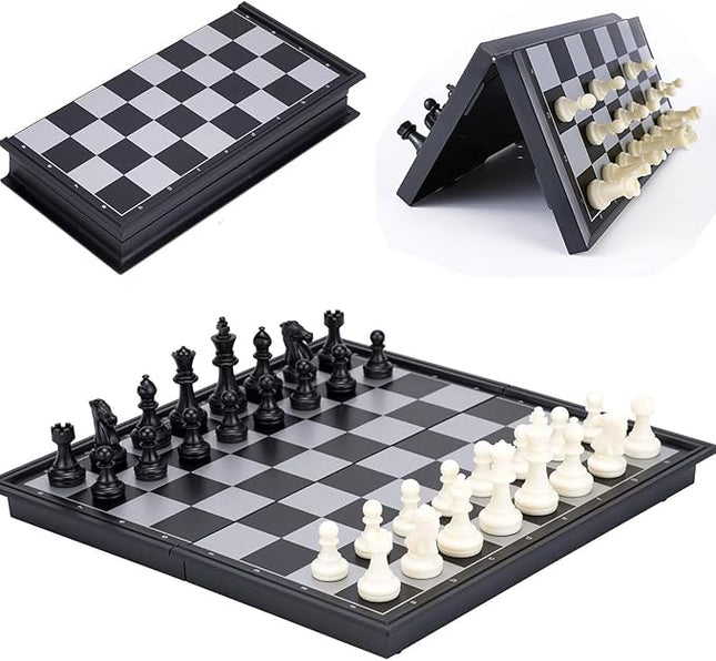 Chess Sets Magnetic Board Games - 11.8 Inches Travel Chess Board, Foldable & Portable Gifts Classic 2-Player Strategy Family Games Educational Toys for Teens and Adults