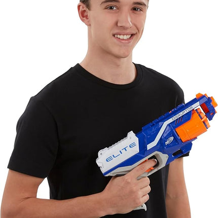 NERF Disruptor Elite Blaster - 6-Dart Rotating Drum, Slam Fire, Includes 6 Official Nerf Elite Darts - for Kids, Teens, Adults (Amazon Exclusive)