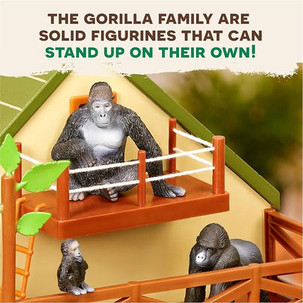 Terra by Battat – 4 Pieces Gorilla Toys Family Set – Realistic Gorilla Figurines – Zoo Animal Toys for Kids and Toddlers 3+ Years – Plastic Jungle Animals