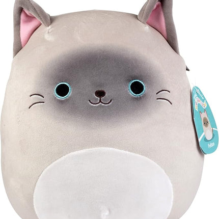 Squishmallows 10" Felton the Siamese Cat - Officially Licensed Kellytoy Plush - Collectible Soft & Squishy Kitty Stuffed Animal Toy - Add to Your Squad - Gift for Kids, Girls & Boys - 10 Inch