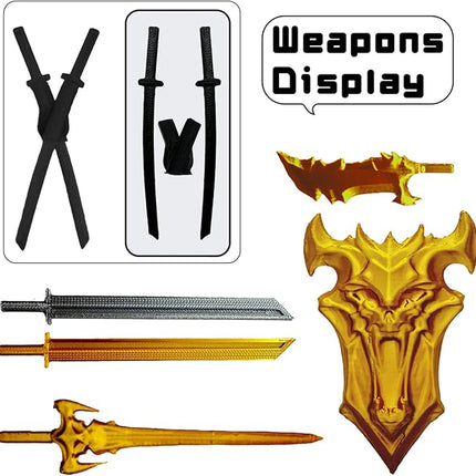 3D Printed 5.54-inch Multi-Jointed Action Figures Dummy13, Full Body Mechanical Movable Toy, Multiple Accessories, Hand Painted Figure, Desk Decoration, Creative Gifts (White)