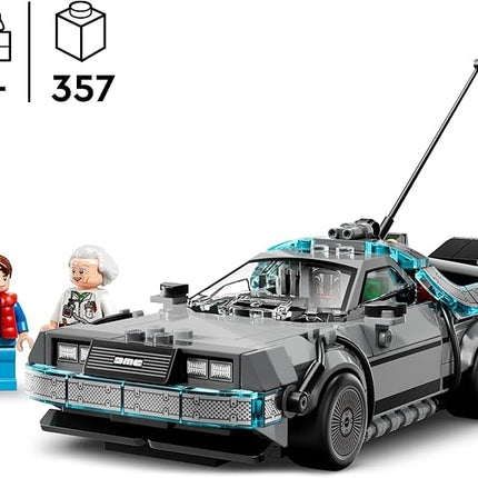 LEGO Speed Champions Time Machine from Back to The Future Building Toy for Kids - Pretend Play & Display Car Toy W/ 2 Build Modes for Boys & Girls, Ages 9+ - Gift Ideas for Birthdays & Fans - 77256