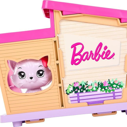 Barbie My First Barbie Accessories, Story Starter Pet Care Pack with Dog House, Puppy & Cat, Sized to Dolls in 13.5-inch Scale