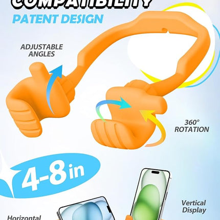 Stocking Stuffers for Teens Girls Women Cell Phone Holder: Thumbs Up Lazy Phone Stand Gifts for Adults Kids Boys Men Teenager Wife Mom Funny Gag Gadgets Ideas Who Wants Nothing Gift for Christmas