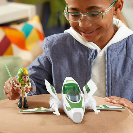 Star Wars: Young Jedi Adventures Jedi Pilot Kai Brightstar, 4-Inch Scale Action Figure Ship, Toys, Preschool Toys for 3 Year Old Boys & Girls