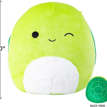 Squishmallows Original 10-Inch Henry The Turtle - Official Jazwares Plush - Collectible Soft & Squishy Turtle Stuffed Animal Toy - Add to Your Squad - Gift for Kids, Girls & Boys