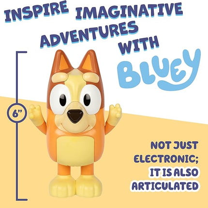 Bluey Game Hide and Seek Electronic Bingo Figure, Articulated, Musical Kids Figurines with Dance Mode, Interactive Toddler Figurine Toys for Ages 3+