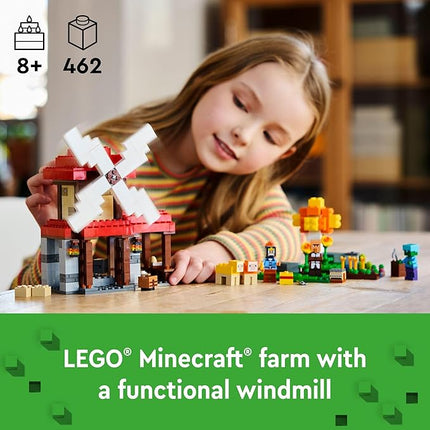 LEGO Minecraft The Windmill Farm Building Toys - Minecraft Toys for Kids, Boys & Girls, Ages 8+ - 3 Minifigures Included - Birthday Gift for Fans of Videogame - 21262
