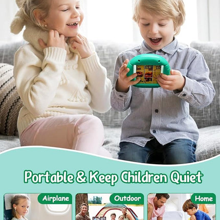 Rotating 3D Puzzle for Kids 3 4 5 6 7 Year Old, 4 Puzzles in 1, Handheld Game Fidget Toys for Travel, Cars & Plane, Fine Motor Skills Developing (Roar Dino Squad)