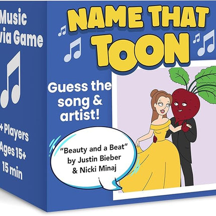 OFF TOPIC Name That Toon Music Game - Fun Party Games for 2+ Players - Adult Word Puzzle & Music Trivia Game
