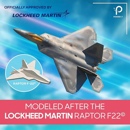 POWERUP The 4.0 F-22 Raptor® Foam Jet Kit. DIY Smartphone-Controlled Plane. Outdoor STEM Kit for Hobbyists, Pilots, & Tinkerers. DIY Project for Kids, Teens & Adults. Licensed by Lockheed Martin®