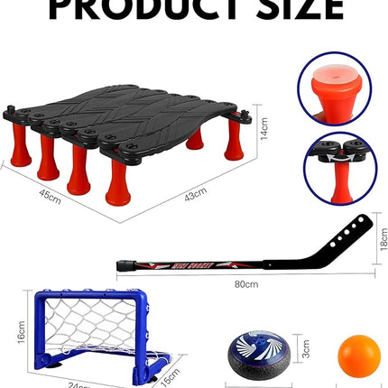 Hockey Stick Handling Trainer – Adjustable Hockey Training Equipment Set with Hover Soccer Ball, Mini Goal & Sticks – Improve Skills & Coordination for Kids & Teens