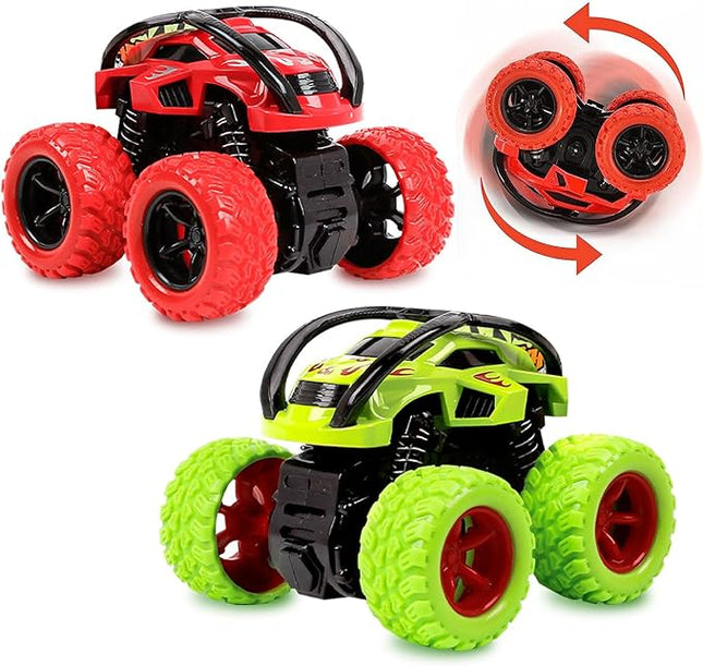 YINSHENG Car Toys for 2 3 4 5 Year Old Boys Gifts, Pull Back Cars Toys Monster Trucks for Toddler Age 2-6, 360°Rotating Cars Toys for 3-6 Year Old Boys Girls Kids Birthday Gifts