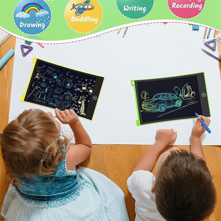 TECJOE 2 Pack LCD Writing Tablet, 8.5 Inch Colorful Doodle Board Drawing Tablet for Kids, Kids Travel Games Activity Learning Toys Birthday Gifts for 3 4 5 6 Year Old Boys and Girls Toddlers
