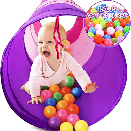 PigPigPen Kids Tunnel for Toddlers,Pop Up Play Tunnel Tent for Babies or Dogs, Indoor & Outdoor Toys for Kids Backyard Playset