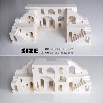 White Disguises Castle Building Block，Architecture Building Blocks（980PCS Gifts for Adults and Kids