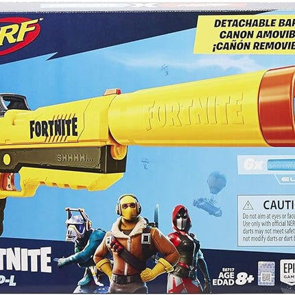NERF Fortnite SP-L Elite Dart Blaster with Detachable Barrel and 6 Official Nerf Fortnite Elite Darts (Amazon Exclusive)