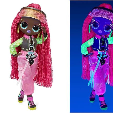 L.O.L. Surprise! OMG Dance Dance Dance Virtuelle Fashion Doll with 15 Surprises Including Magic Black Light, Shoes, Hair Brush Doll Stand and TV Package-Great Gift for Girls Ages 4+ Who Love to Dance