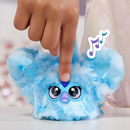 Furby Furblets SNO-Way Holiday Edition Mini Friend, 45+ Sounds, Holiday Music, Speaks Only Furbish, Electronic Plush Toys for Girls & Boys, Interactive Pets, Blue & White, 6+