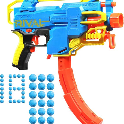 Nerf Rival Challenger MXXIV-1200 Motorized Blaster, Curved 12 Round Magazine, 18 Nerf Rival Accu-Rounds, Gifts for Teens