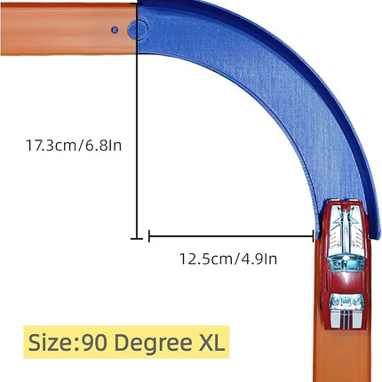 Track Pieces Connectors Compatible with Hot Wheels,90 Degree,Size XL,4 Packs