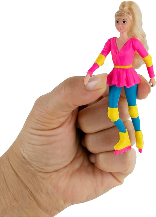 World's Smallest Barbei Doll – 4 Inch Miniature Classic Barbie with Stand – Collectible Retro Doll Toy for Girls, Barbie Fans & Miniature Collectors